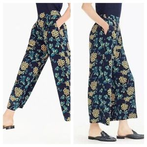 NWT J Crew floral wide leg pants